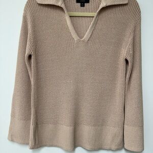 J. Crew Women's V-Neck Sweater in Soft Beige